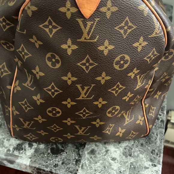 Authentic Louis Vuitton monogram Keepall 50 Boston Bag Luggage Tag Poignet Lock - Picture 13 of 14